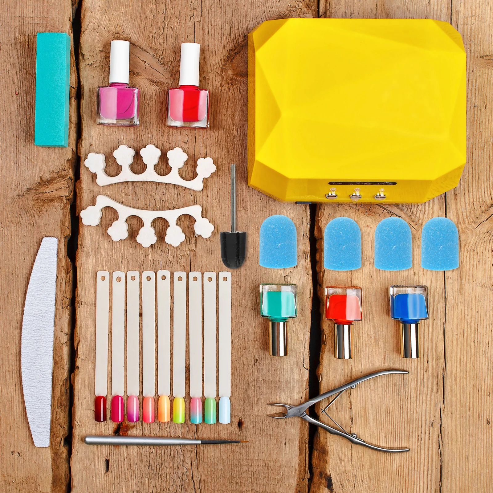 10 قطعة مسمار الفن الرملي قبعات الصدأ برهان ارتداء مقاومة مانيكير الرملي قبعات طلاء الأظافر الكالس مزيل باديكير أداة