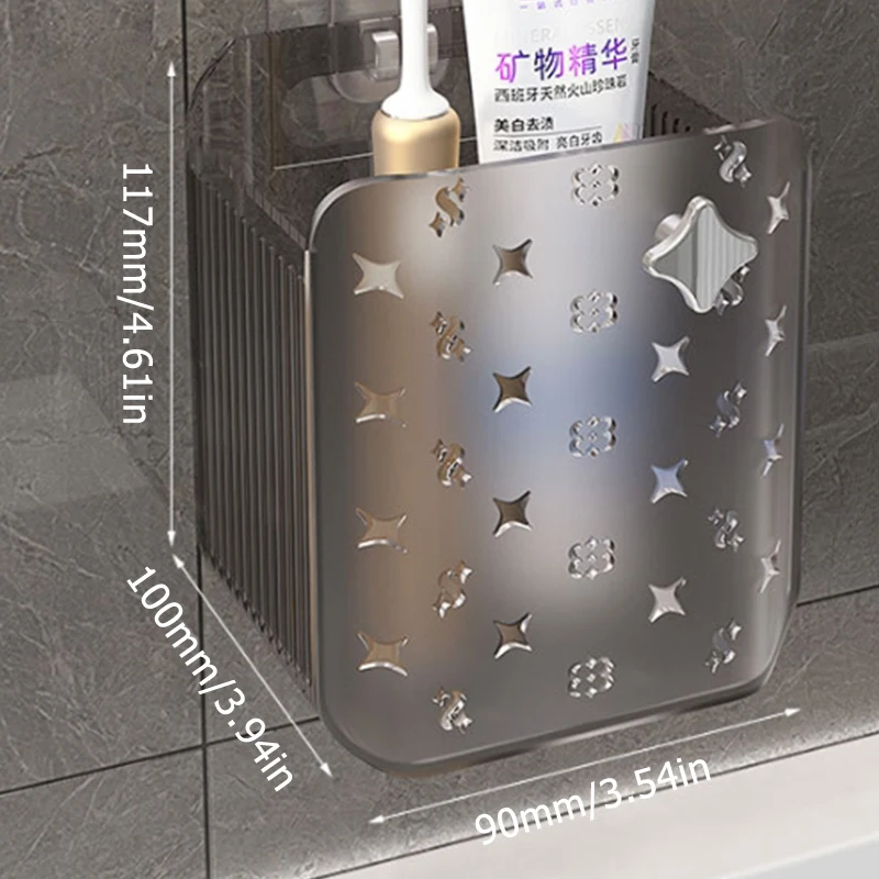 バスルーム用トイレ収納ホルダー,ドリルなしの棚,シャワーラック,吸引棚,粘着アクセサリー,1個