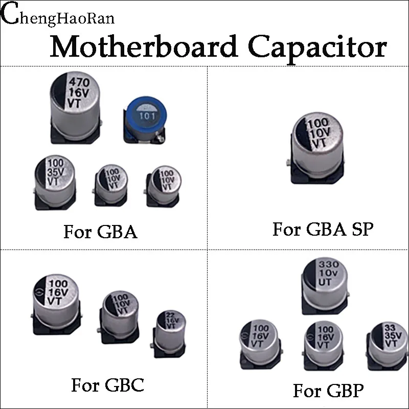 ChengHaoRan 1set For GBA GBC GBP GBASPGBA Game Console Motherboard Dedicated Capacitor Brand Inductor Repair Parts