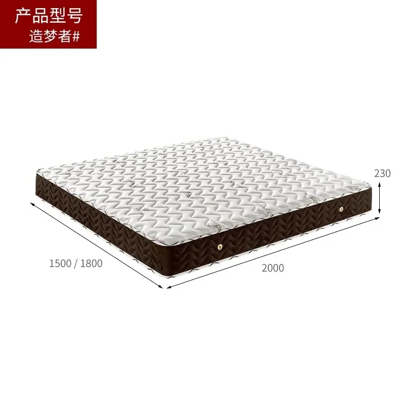 Double-sided mattress, one side hard and one side soft, environmentally friendly brown spring latex mattress, knitted fabric