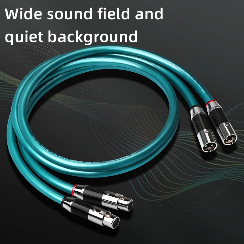 8N OCC Hifi XLR kabel Audio o wysokiej wydajności 2XLR kobiecy męski kabel do mikser do mikrofonu z wtyczką XLR z włókna węglowego