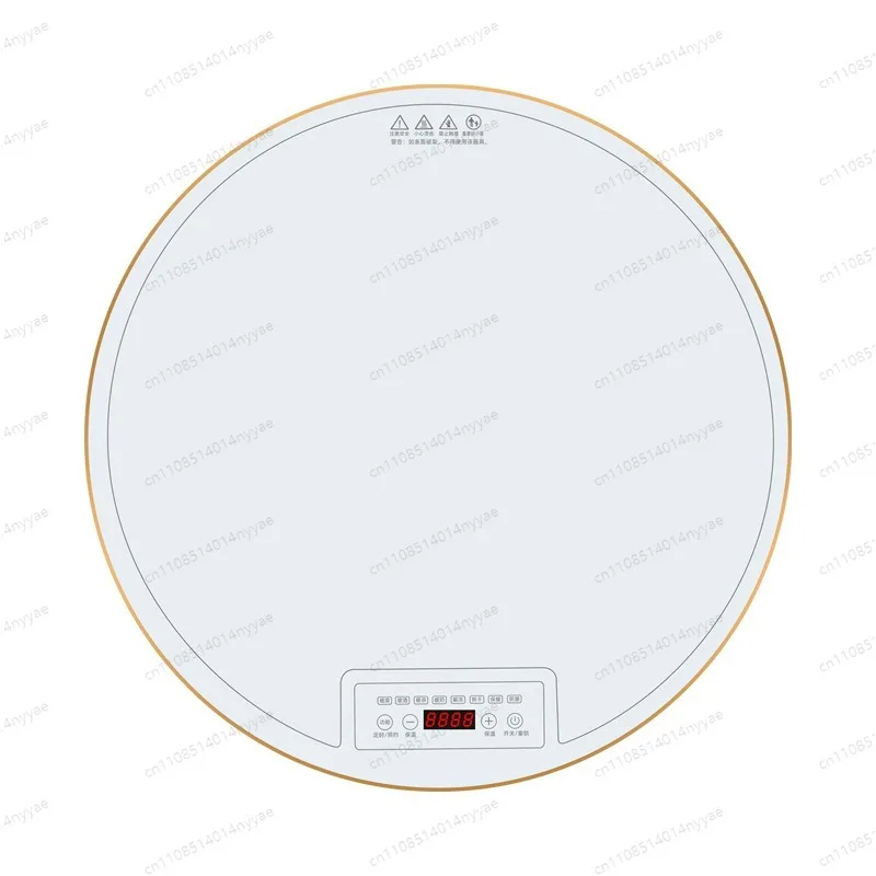 Electric Warming Tray with Rotating Turntable Adjustable Temperature Food Warmer for Dining Table
