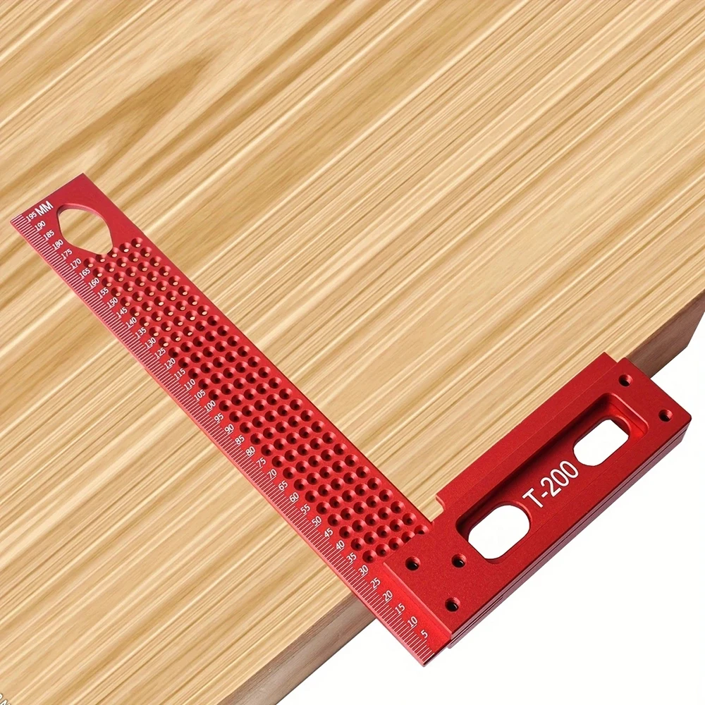 165/265mm Square T-type Scriber Mark Measurement Aluminum Alloy Precision Cross-Calibration Ruler Woodworking Tools