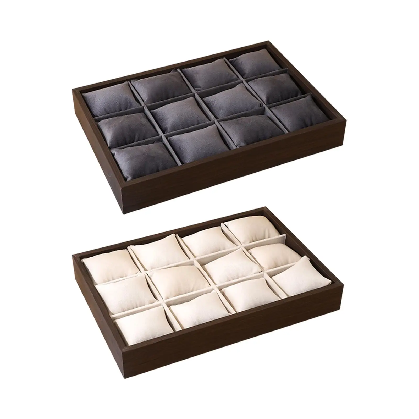 علبة مجوهرات منظم مجوهرات الساعة المخملية لمعرض المجوهرات في المتاجر #2