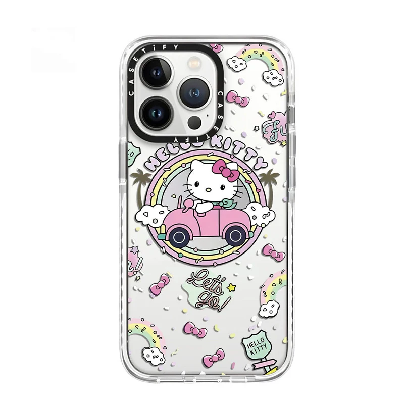 Sanrio Cute Cartoon Hello Kitty Phone Case for iPhone 11 12 13 14 15 Pro Max7 8 iPhone X XS XR Max Mini Back Soft Cover Gift