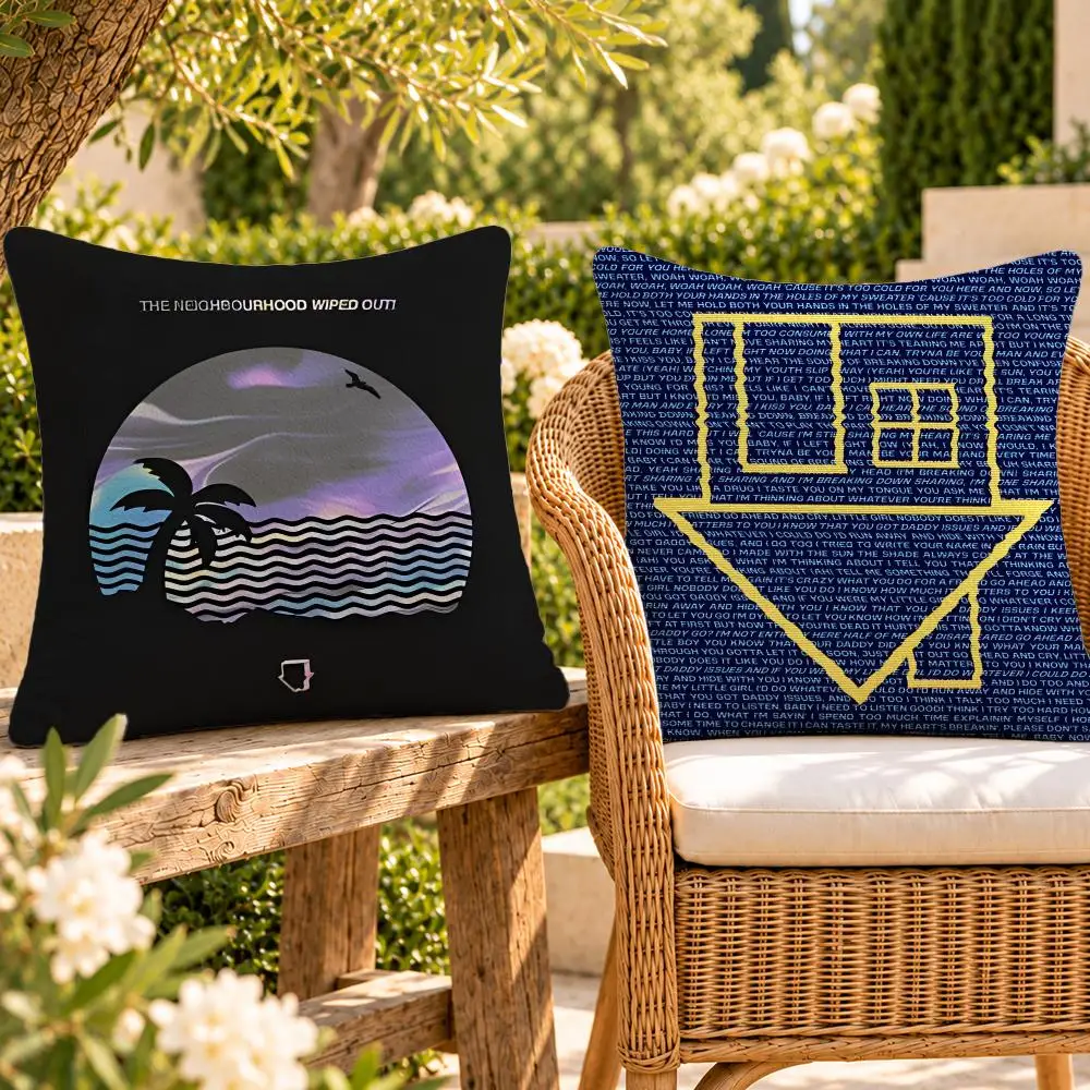 Band Indie Rock The Neighbourhood Cushion Cover Soft Plush Throw Pillow Cover Washable Sofa Bed Patio Chair Home Decor