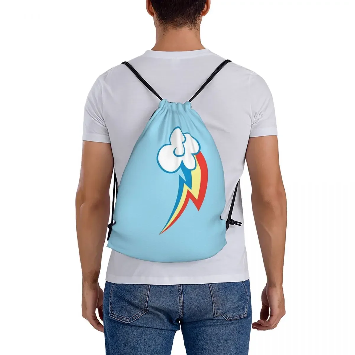 Rainbow Dash ransel Fashion portabel tas serut bundel saku tas olahraga tas buku untuk perjalanan Sekolah