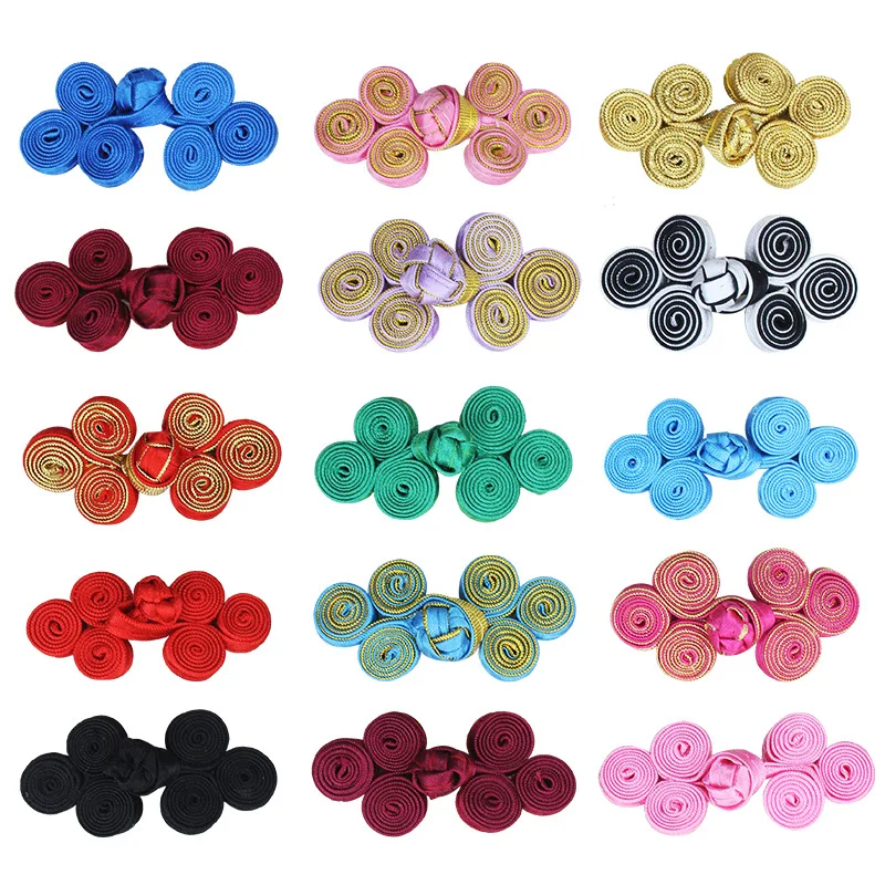 Chinese Handmade Cheongsam Buttons, Knot Fastener, DIY Clothing, 10 Pairs