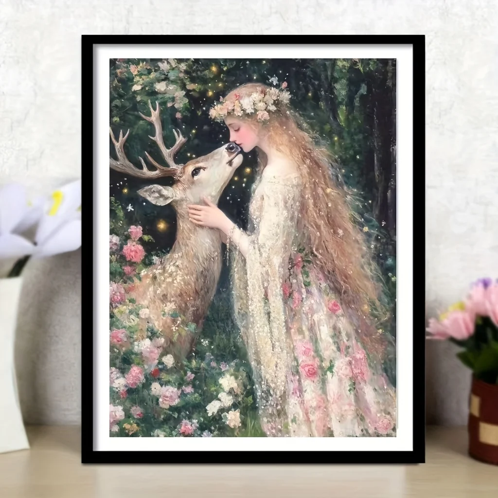 

500/1000/1200/2000PCS Puzzles Fairy Kisses Deer Jigsaw Bedroom LivingRoom Office Modern Home Decoration Gift for Friends