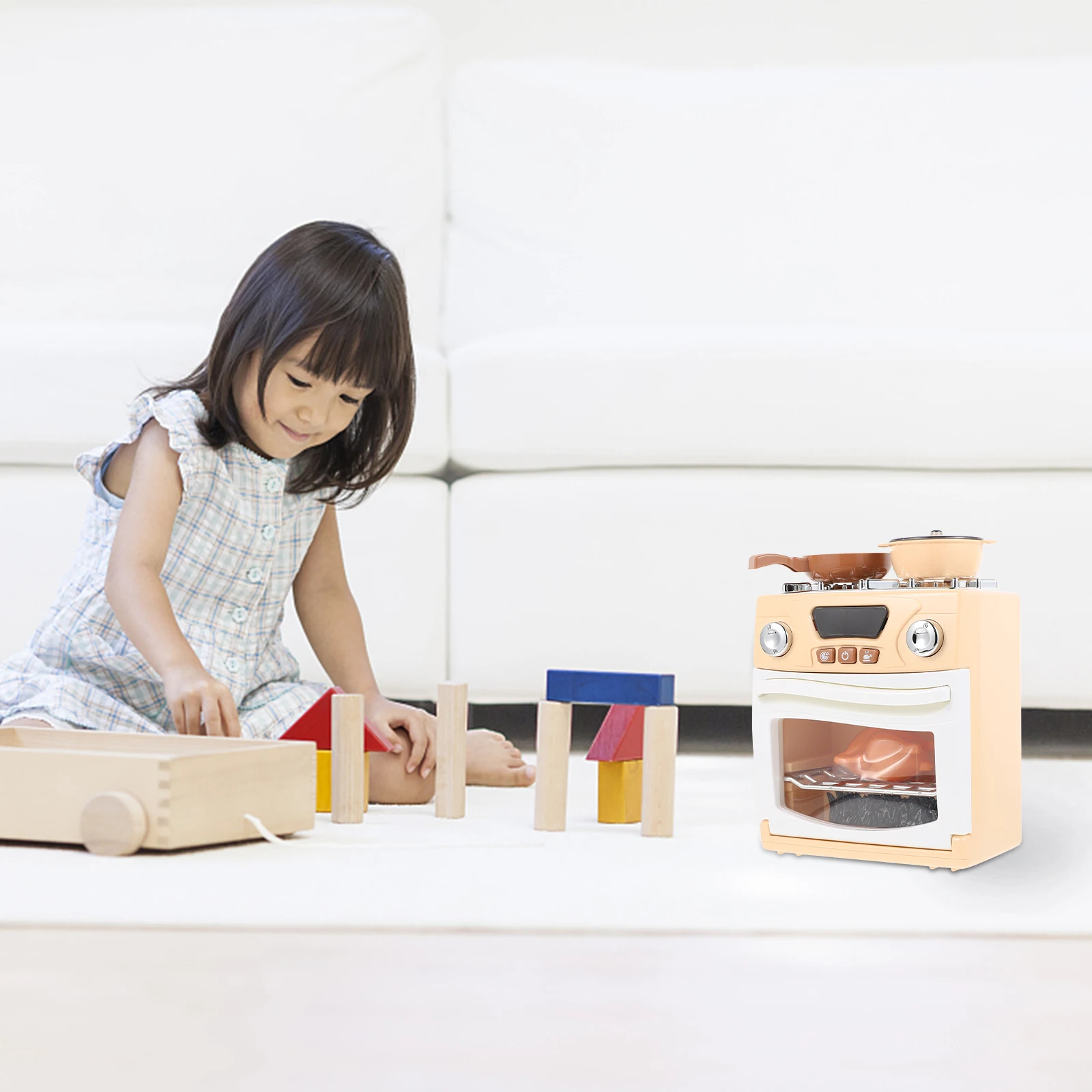 

Miniature Oven Ornaments Child Furniture Play House Supply Plastic Creative Toy