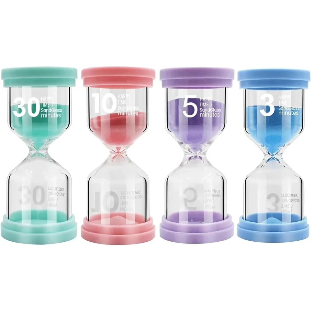 Colorful Hourglass Sand Timer 3 5 10 15 30 Min Sand Clock Visual Time Management Timer Kids Classroom Home Desk Decor Toy Gift