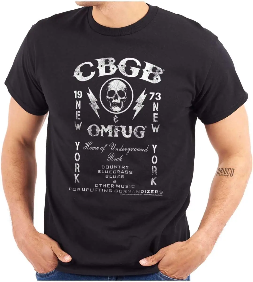 CBGB Vintage Skull 1970s Rock Club Graphic T Shirt Men or Women