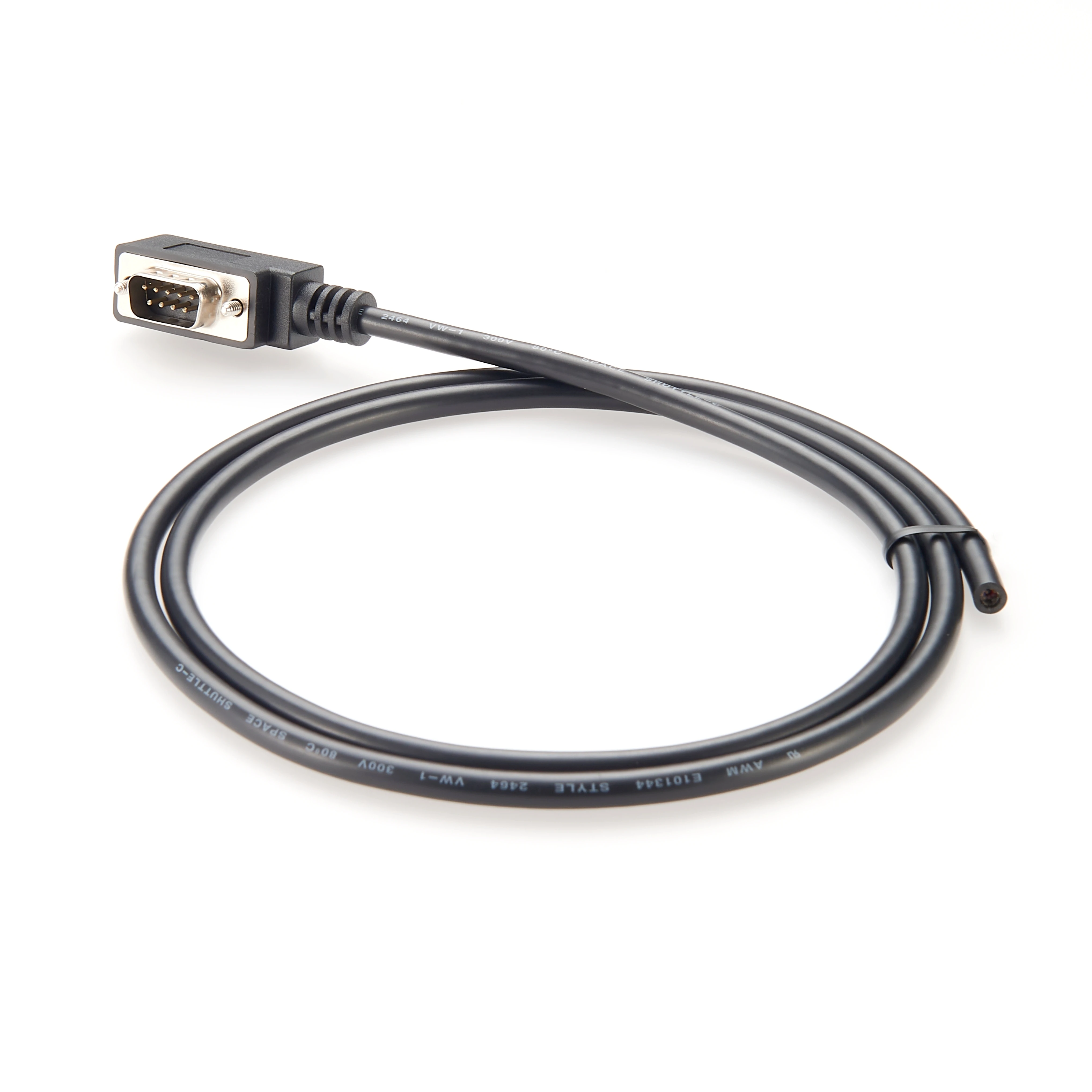 90 Degree Right Angle Single Ended RS232 Serial Cable DB9 9 Pin male 1 Meter Slim DB9 Right Angle Low Profile Cable