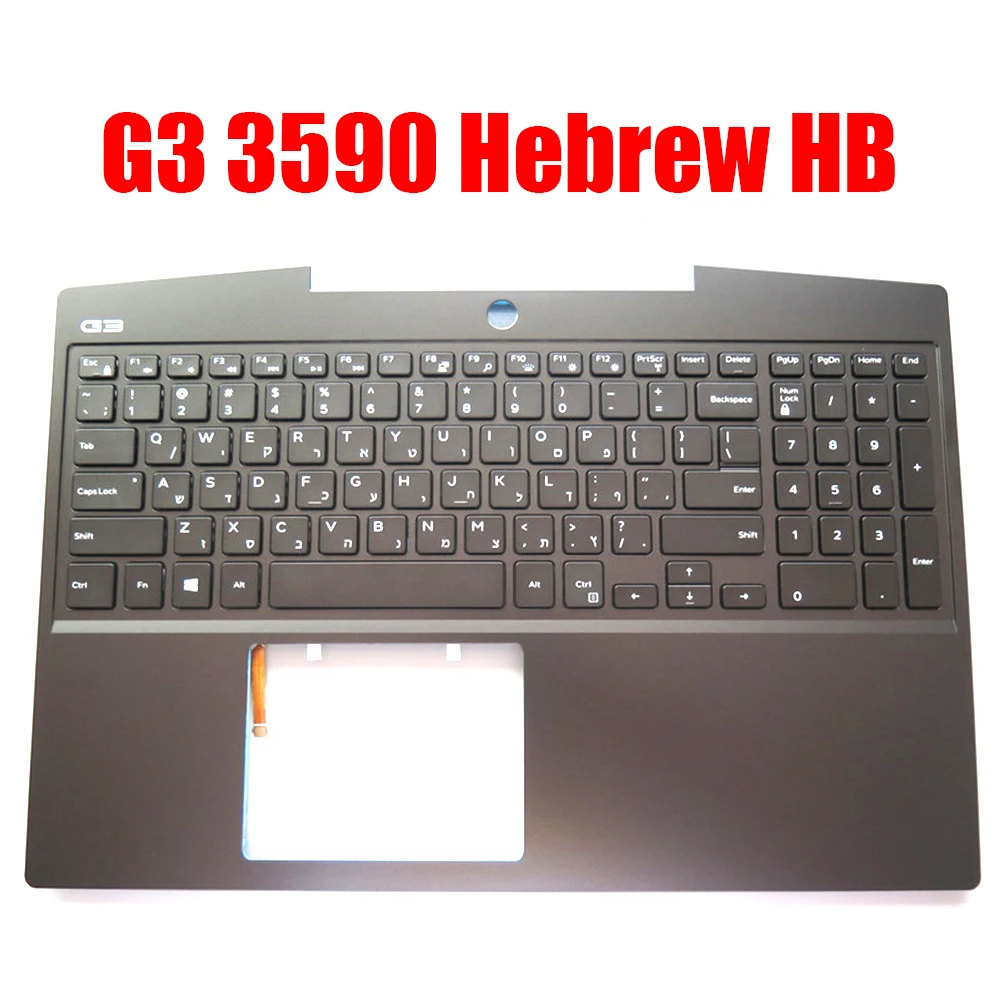 

Hebrew HB Laptop Palmrest For DELL G3 3590 3500 0P0NG7 07C0FX 05DC76 06VC7N 01WN78 Without Backlit Keyboard New