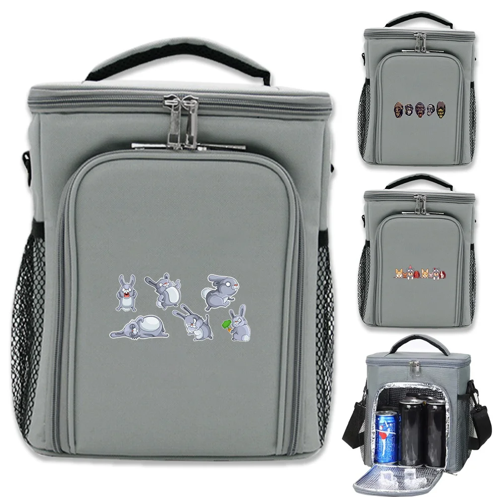 

Front Opening Double-layer Ice Pack Cartoon Printing Series Reusable Food Keep Fresh Ice Bag Outdoor Travel Refrigerated Bag
