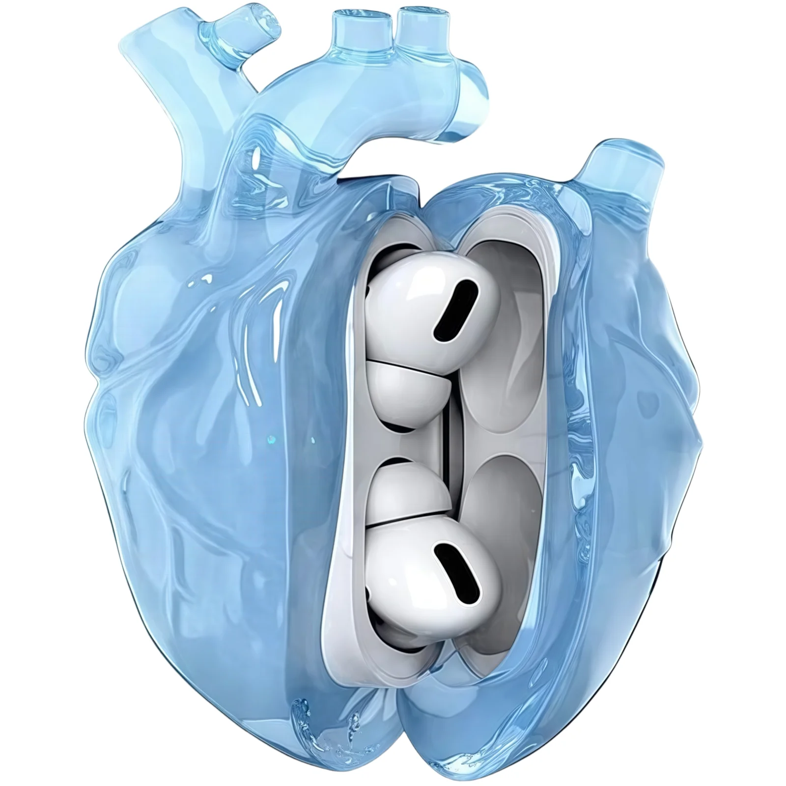 For AirPods Pro 3 Heart-Shaped Liquid Silicone Case, Cute Soft Protective Cover with Anti-Slip Design