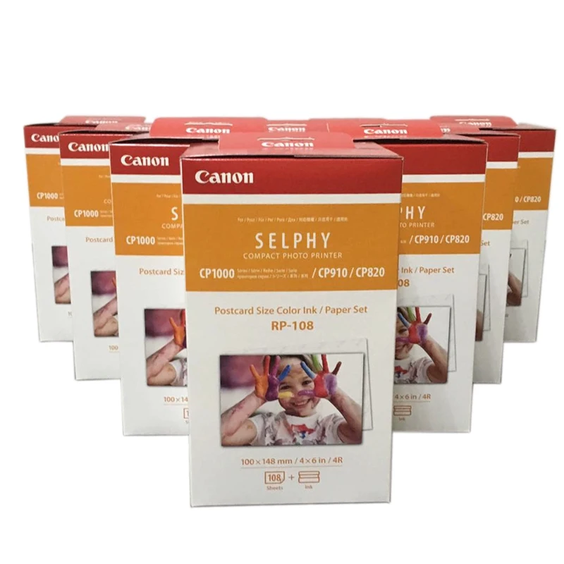 Original New KP-108 RP-108 Selphy Photo Paper For Canon CP910 CP1300 CP1500 10 Boxes Per Box Imported Version High Quality