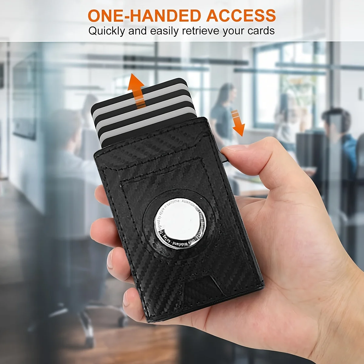 محفظة رجال الأعمال، فتحة بطاقة متعددة، حاوية مغناطيسية، محفظة سفر RFID، حامل بطاقات، حزمة بطاقات لـ Airtag