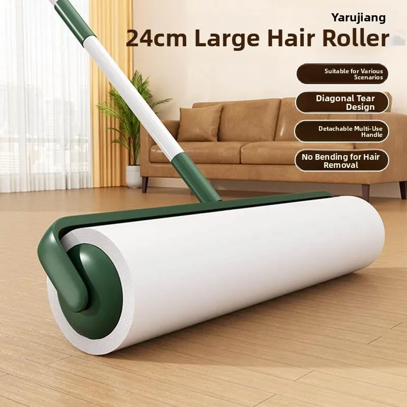 rodillo-adhesivo-de-barra-larga-para-limpieza-de-camas-cepillo-desmontable-con-papel-adhesivo-desgarrable-recolector-de-pelo-y-polvo-herramienta-de-limpieza-domestica