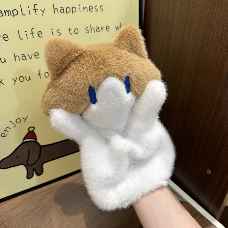 Hot Meme Monthly Salary Cat Hand Puppet Cover Your Nose And Fan The Air Cat Plush Hand Puppet Magical Fashion Toy