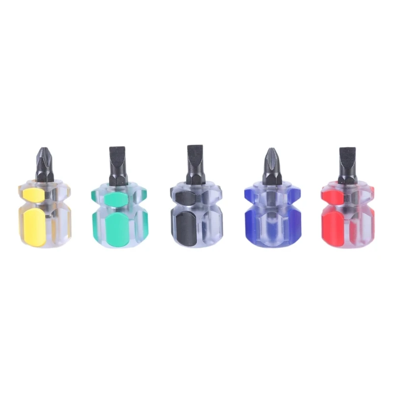 5Pieces Compactly Screwdriver Essential Flat Crossly Head for Home Repair Electronics and Sewing Machine Adjustments