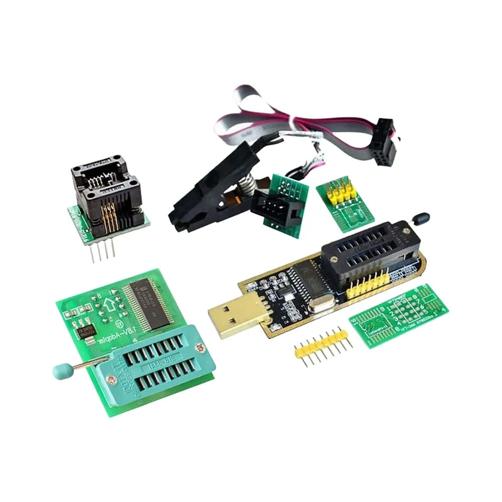 USB CH341A Programmer Kit With For Soic8 Clip And 1.8V Adapter For 24 25 Series For Eeprom For Flash For Bios Programming Tool