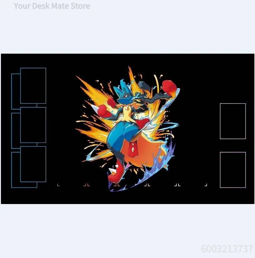 Magical Beast Battle Playmat Colorful Fantasy Monster Design Card Zones Non Slip Large Gaming Mouse Pad For Tabletop Card Game