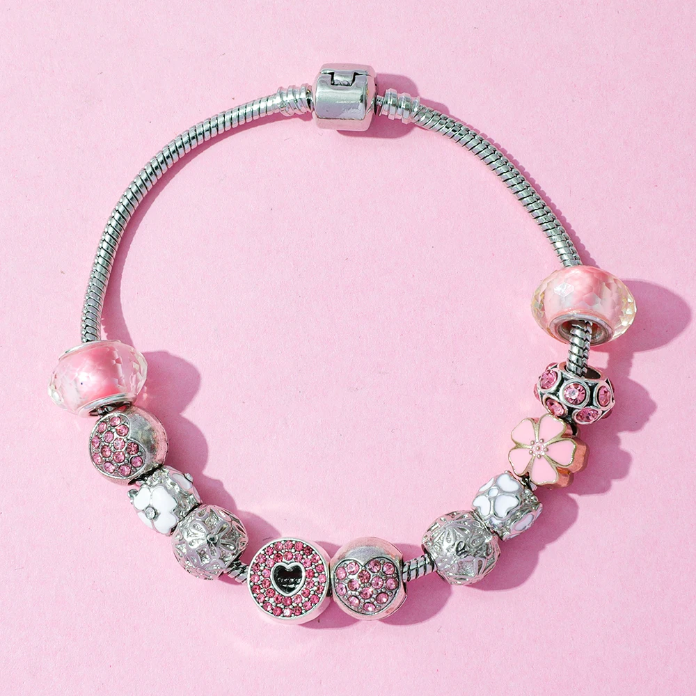 Kawaii Cartoon HelloKitty DIY Armband Emaille Anhänger Perle DIY Blind Box Kreative Spielzeug Schmuck Zubehör Geschenk für Kinder