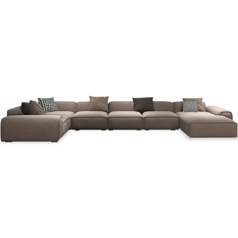 

Technology cloth, matte cloth, all leather Internet celebrity first layer cowhide, minimalist sofa