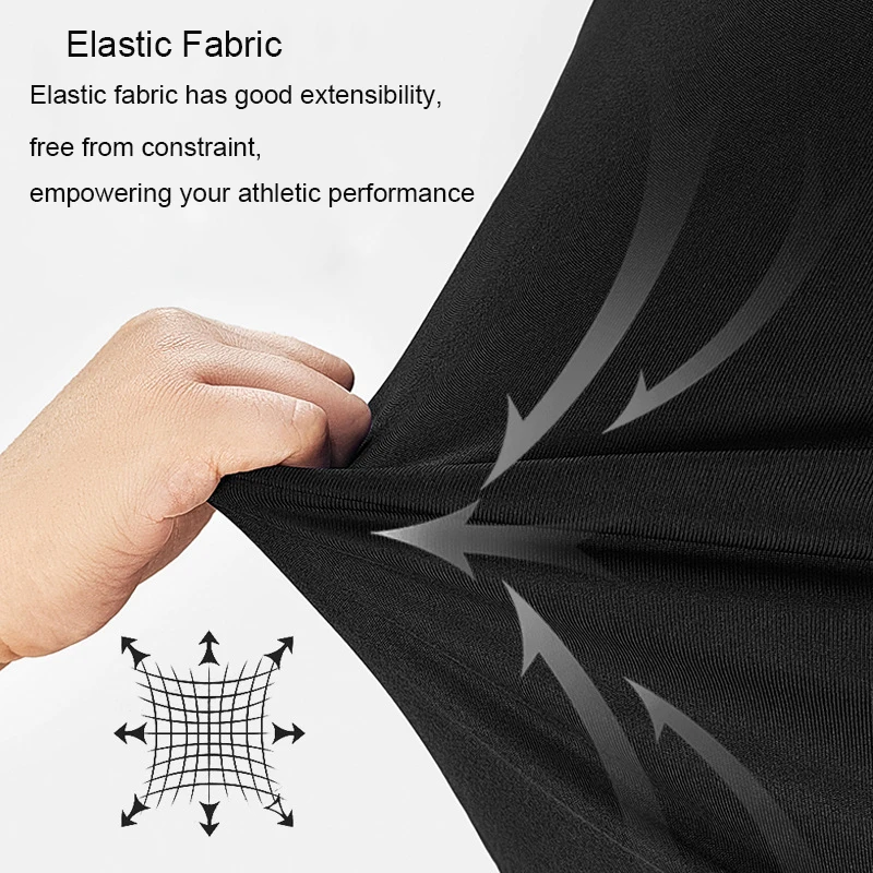 Men's Reflective Stripe Quick Dry Compression T-Shirt - Elastic Athletic Workout Top for Running, Gym, Fitness image 6