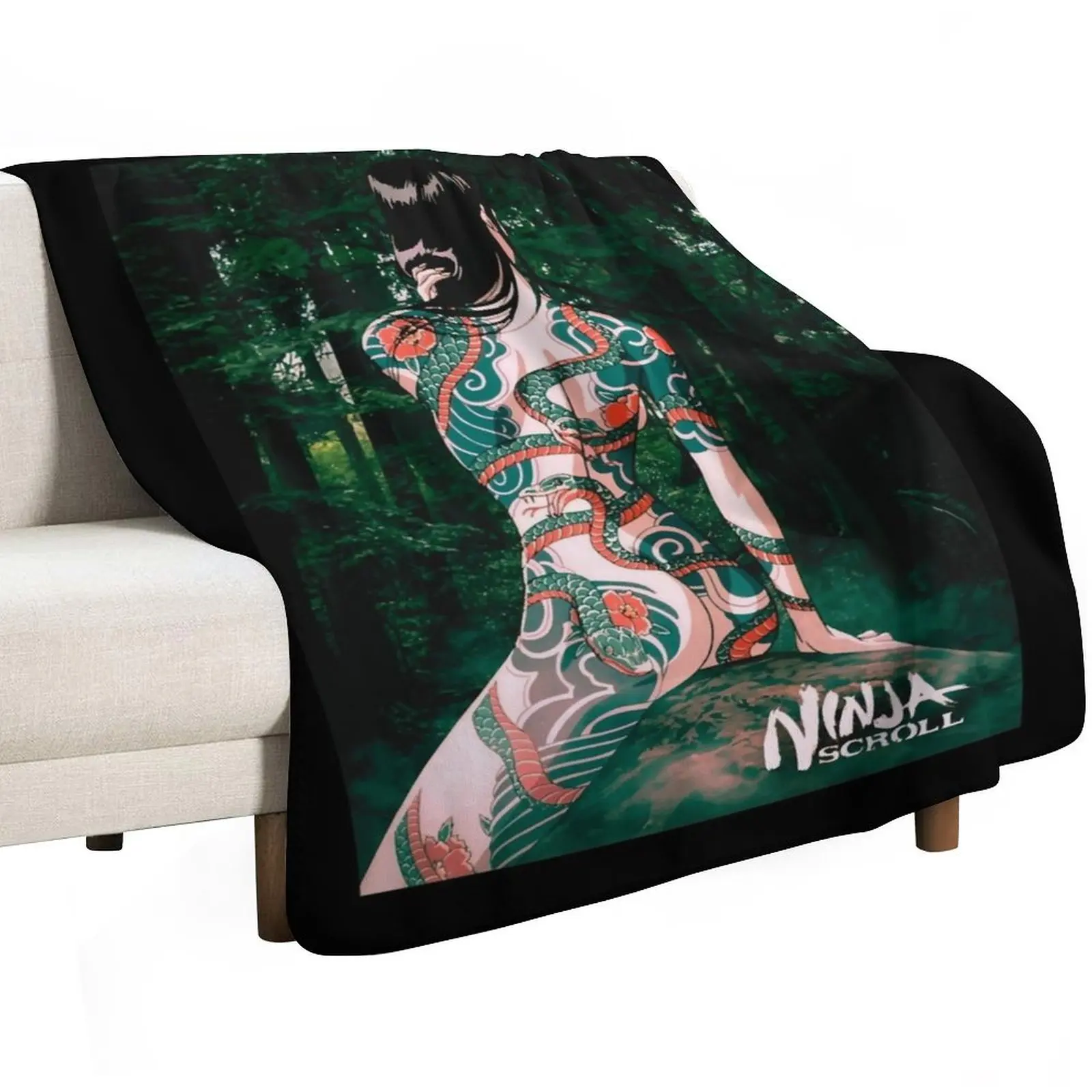 Ninja Scroll Benisato - Tshirt Throw Blanket Decorative Sofas Cute Giant Sofa Bed Weighted Personalized Gift Blankets