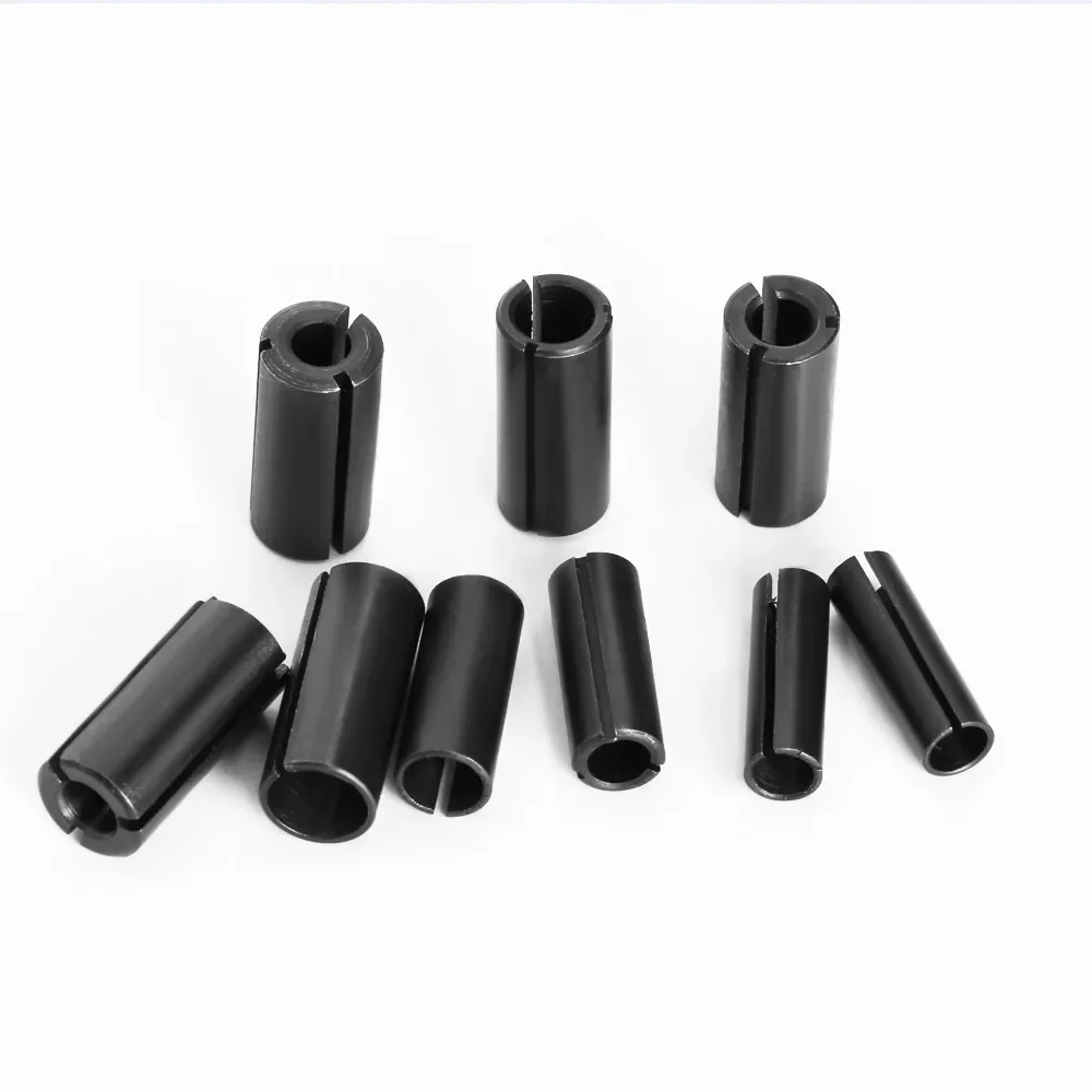 4pcs Router Bit Adapter Collet Milling Cutter Conversion Chuck Reducing Sleeve Carbon Steel Adapter 12.7mm To 6/6.35/8/10