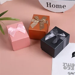 Rectangular Ribbon Bowtie Watch Box Jewellry Accessories Thickened Paper Storage Box Lipsticks Gift Packaging Boxes Wholesale