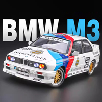 1:24 BMW M3 Racing Supercar Alloy Metal Diecast Model Car Sound & Light With Dust Cover Base Hobby Collectibles Gifts Boyfriend