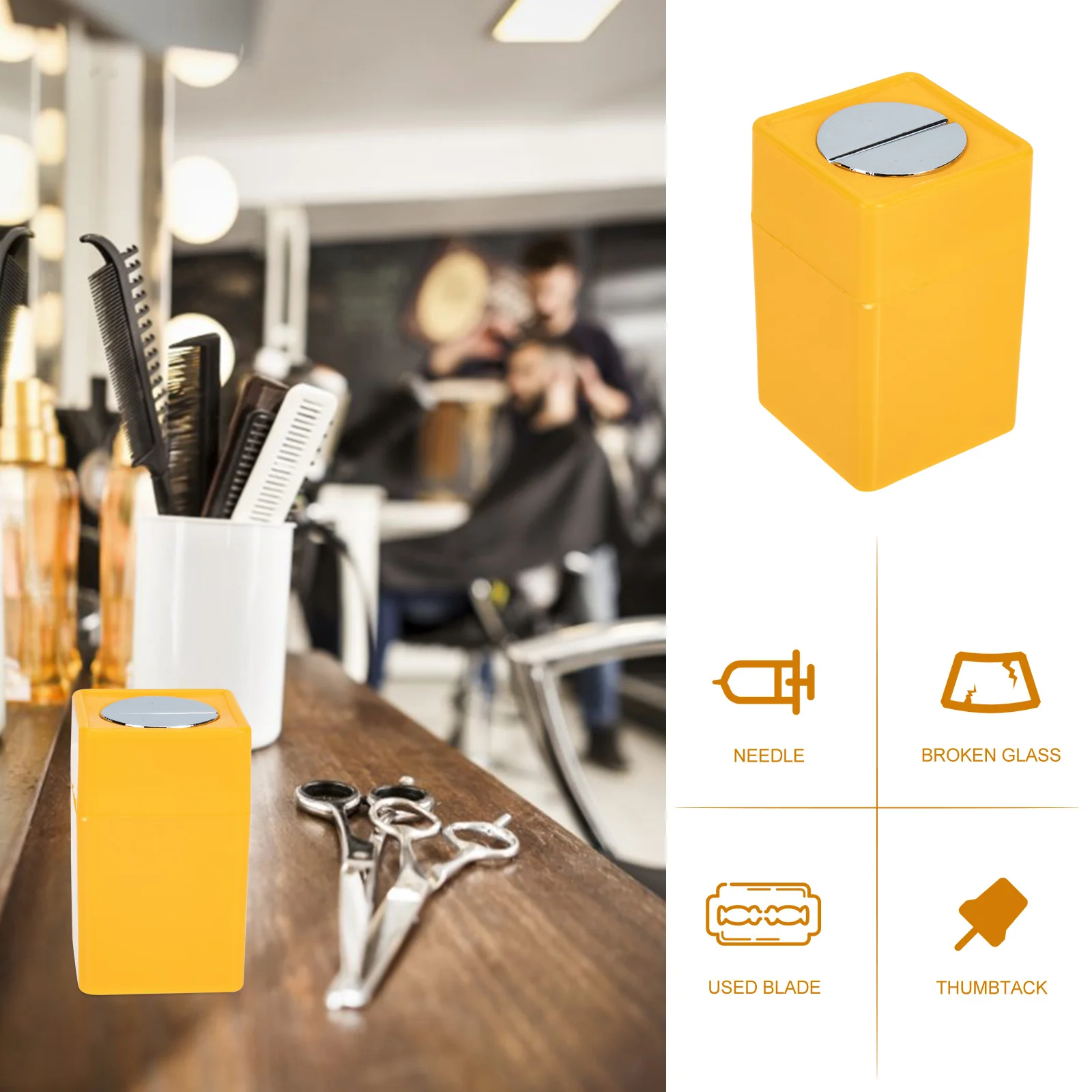 صندوق تخزين شفرات النفايات، علبة تخزين شفرات النفايات من بلاستيك ABS متينة متعددة الأغراض للتخلص الآمن لصالونات النوم المنزلية