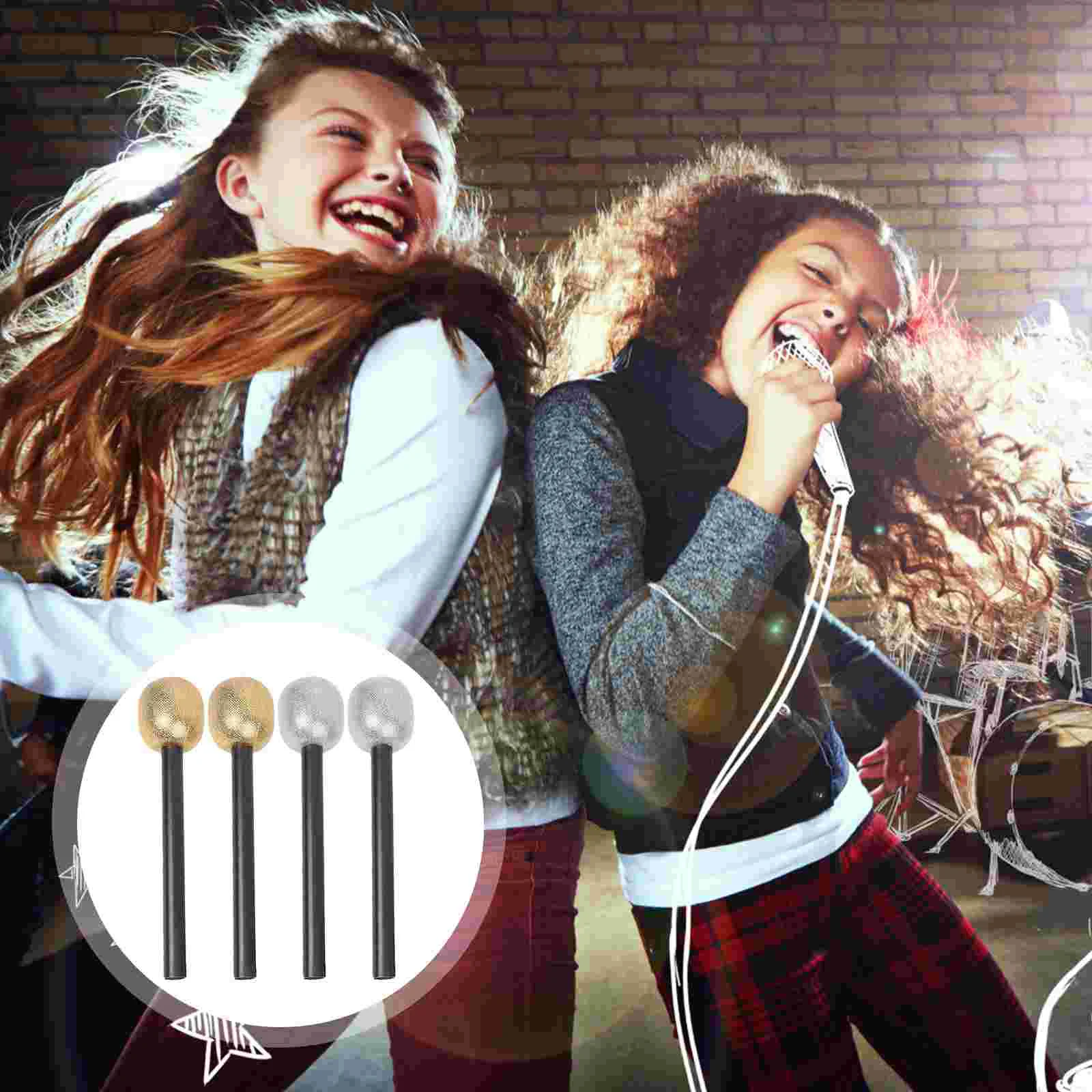 6 Pcs Simulation Microphone Party Decor Wireless Haloween Supplies Kids Toys Cosplay Props