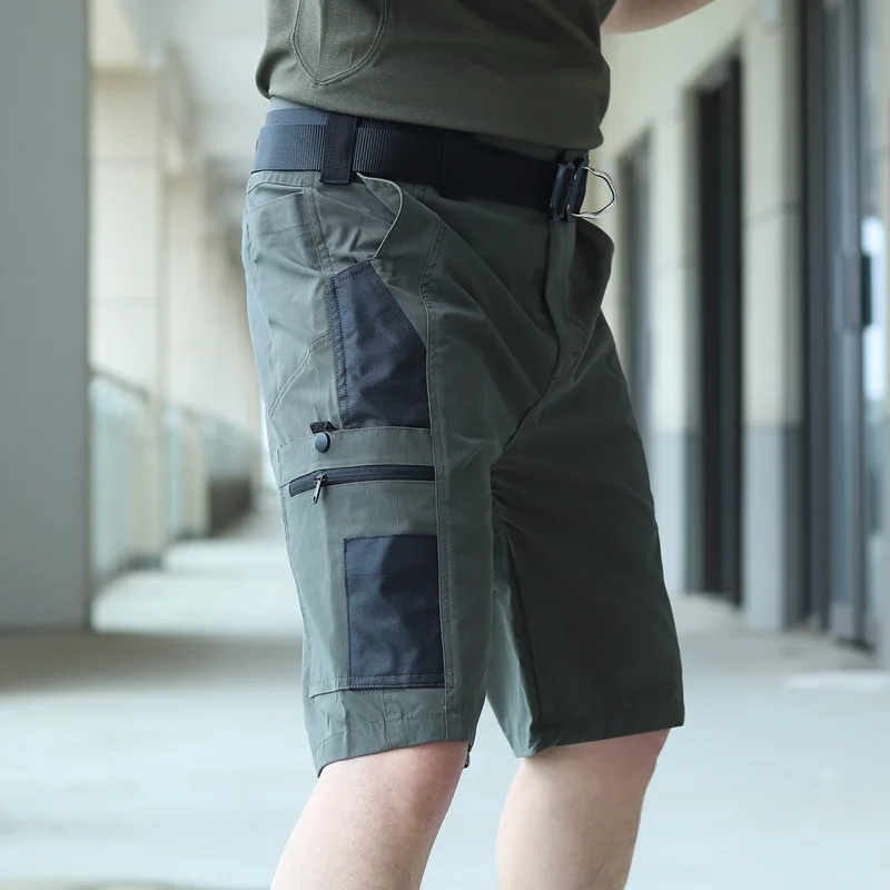 Taktische Tarnshorts, Outdoor-Arbeitshosen, Herren-Cargo-Shorts mit mehreren Taschen, lässige Shorts, schnelltrocknende, abriebfeste Shorts für Herren. – Detail 7
