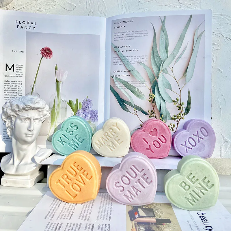 Confessione amore inglese amore cuore sapone stampo in Silicone cottura Flip Jelly Cake fai da te aromaterapia candela decorazione stampo