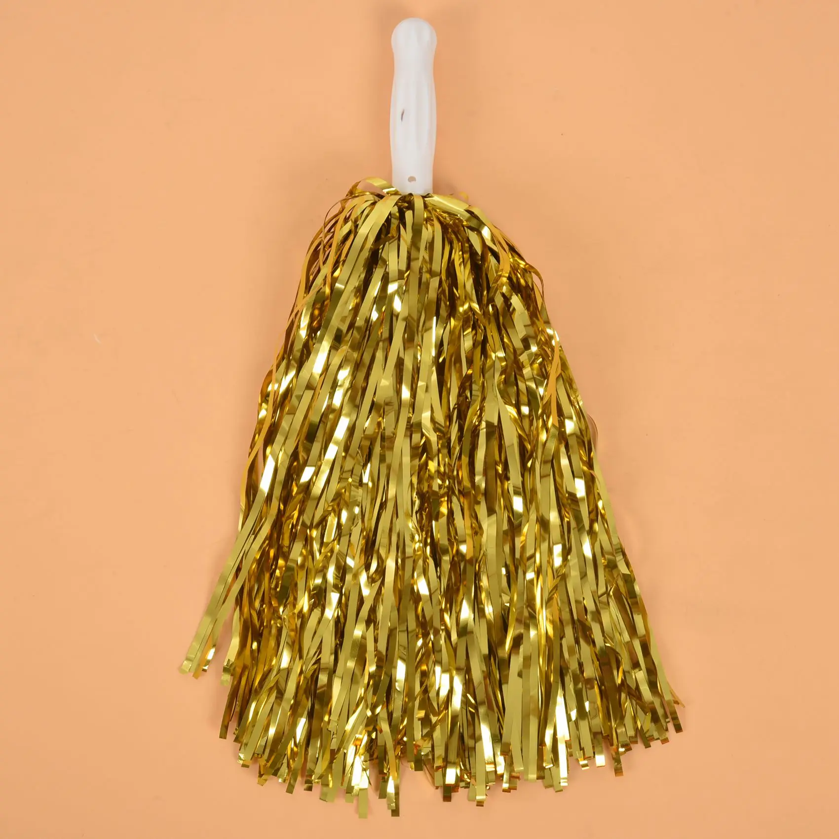 

24Pcs Cheerleading Pom Poms Metallic Foil Cheer Pom Poms With Plastic Handle For Adults Kids Cheerleaders Party