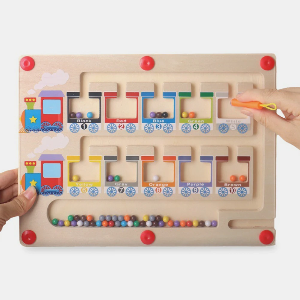 Magnetic Color Classification Counting Board Safe Wooden Kids Montessori Puzzle Game Sorting Toddler Activity Learning Colors