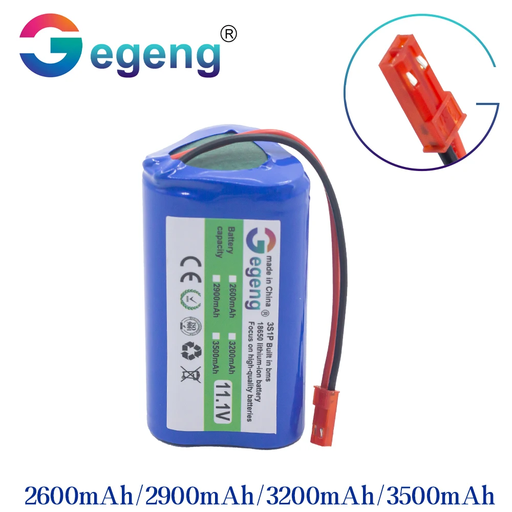 11.1 V 2600mah/3200mah/3500 mAh Li-Ion Batterij 12V voor Chuwi ilife V1 V3 X3 V3 V5 X5 V5S CW310 ecovacs CEN250 Panda BTG90 3s1p