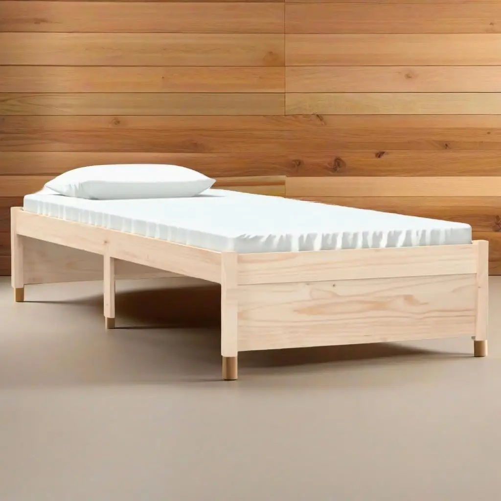 Solid Wood Bed Frame 75x190 cm - Small Single Frame (No Mattress) Ideal for Compact Spaces