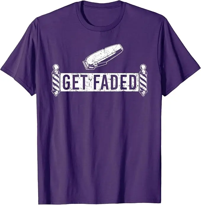 Lustiges „Get Faded Barber“-Design für Männer, Väter, Friseur-Liebhaber, T-Shirt, Y2k-Friseur-Grafik-Schriftzug, weiches Baumwoll-Oberteil – Detail 8