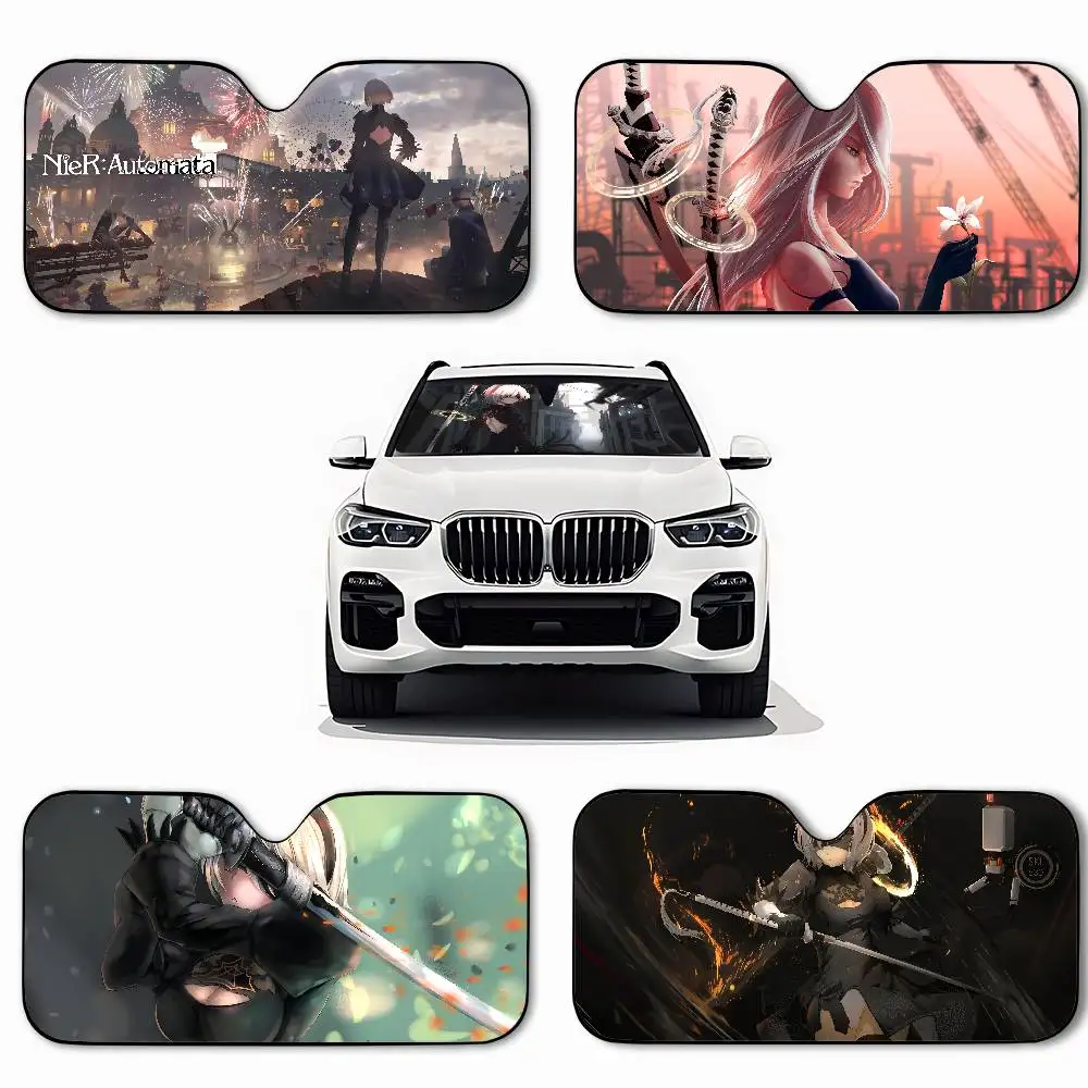 Nier Automata Car Sunshade Car Sunshade يغطي غطاء الزجاج الأمامي العالمي القابل للطي #1