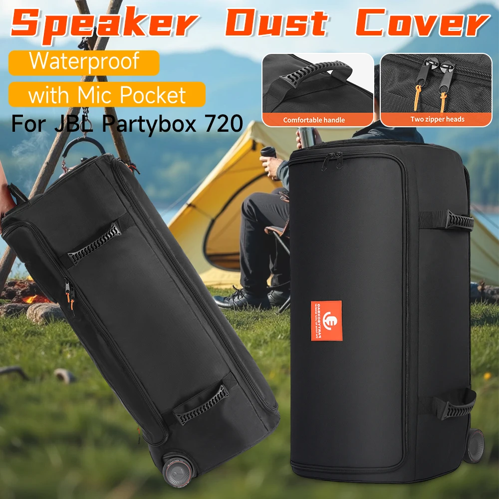

For JBL Partybox 720 Portable BT Speakers Dust Case Waterproof Double-Sided Speaker Storage Bag for Travel and Outdoor Activitie