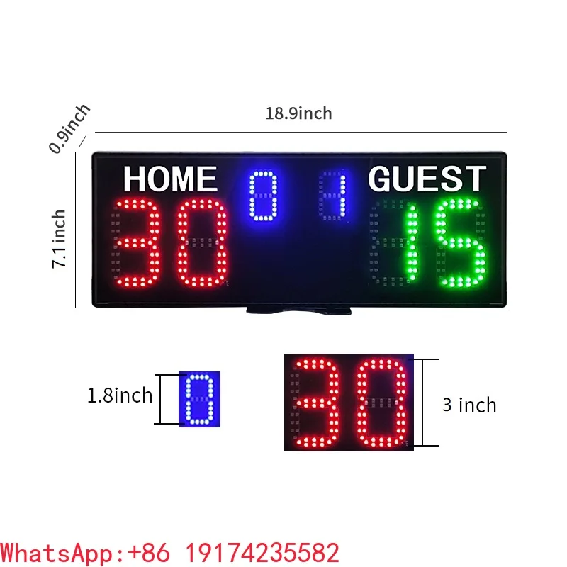 Portable 6-digits Tennis Scoreboard Electronic Remote Control LED Digital Sports Scoreboard Score Maker Board for Training