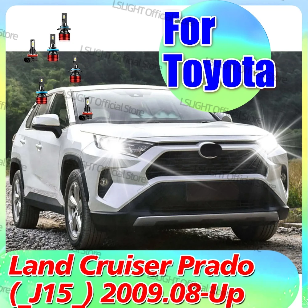 

2/6x светодиодные фары 6000K CSP 3570, противотуманные фары 12 В для Toyota Land Cruiser Prado (_J15_) 2010-2025 2011 2012 2013 2014 2015