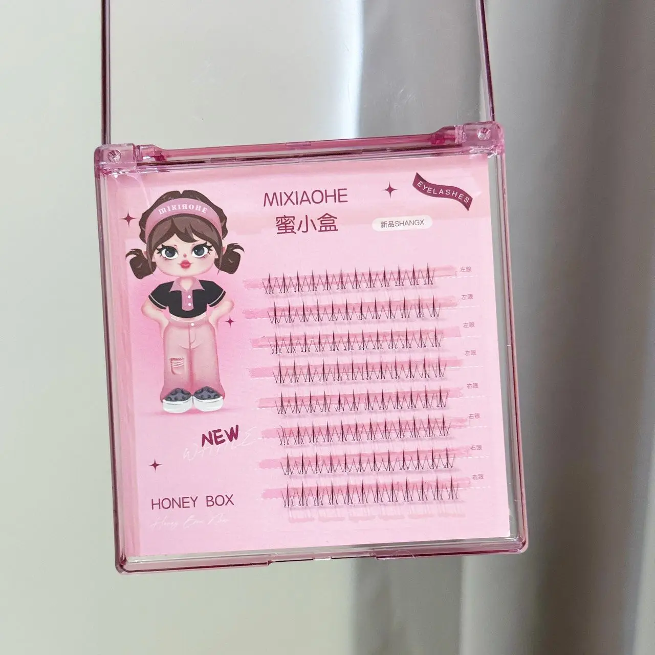 Mixiaohe Glueless Tiny Flame Wide Band Lower Lashes, Self Adhesive Tape, Fine Strands, Fit Lids No Lift Edges, Soft Daily Look