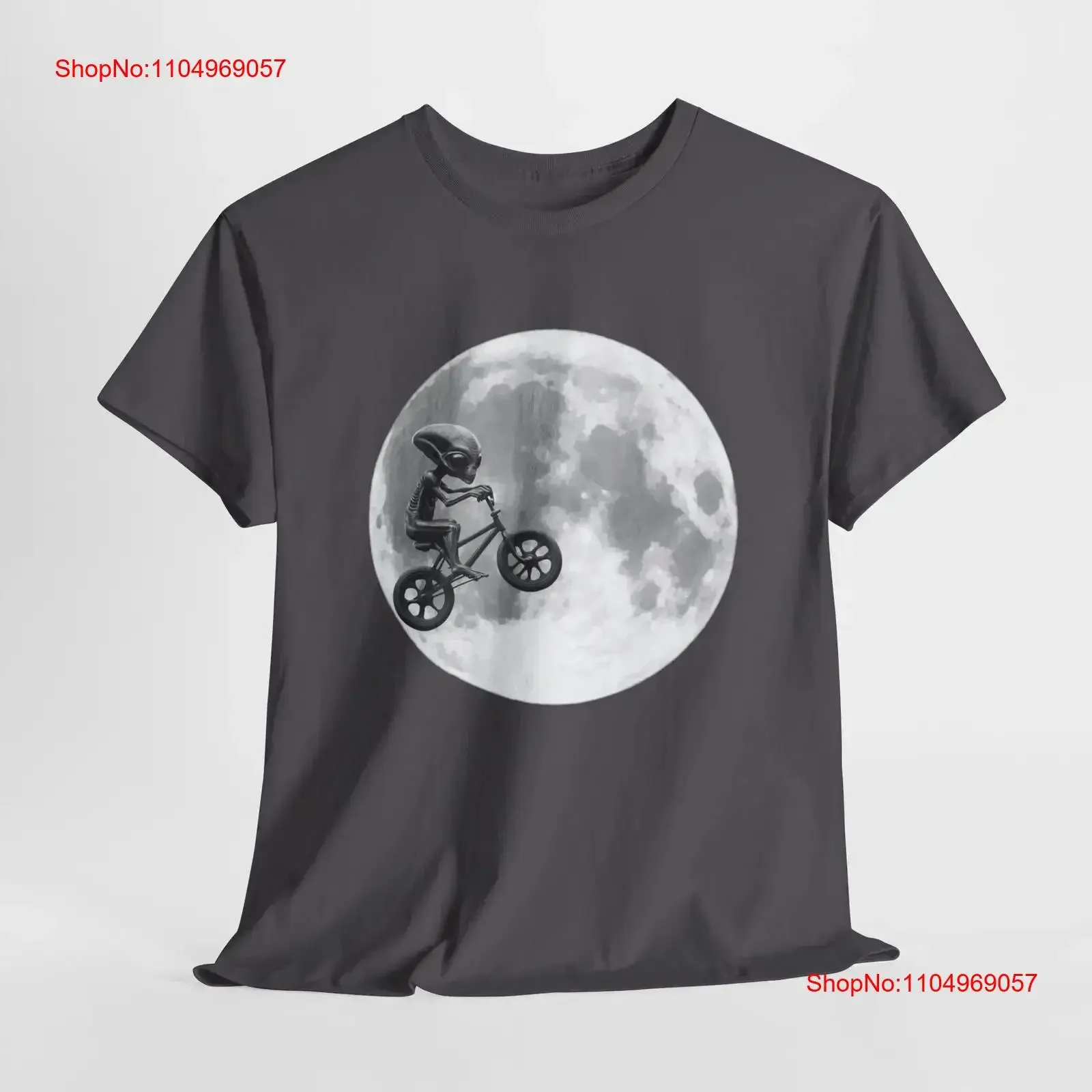 

Alien ET BMX Bike Flying Moon T Shirt vintage Washed Slightly Versatile Unisex streetwear graphic Stretched homme fashion