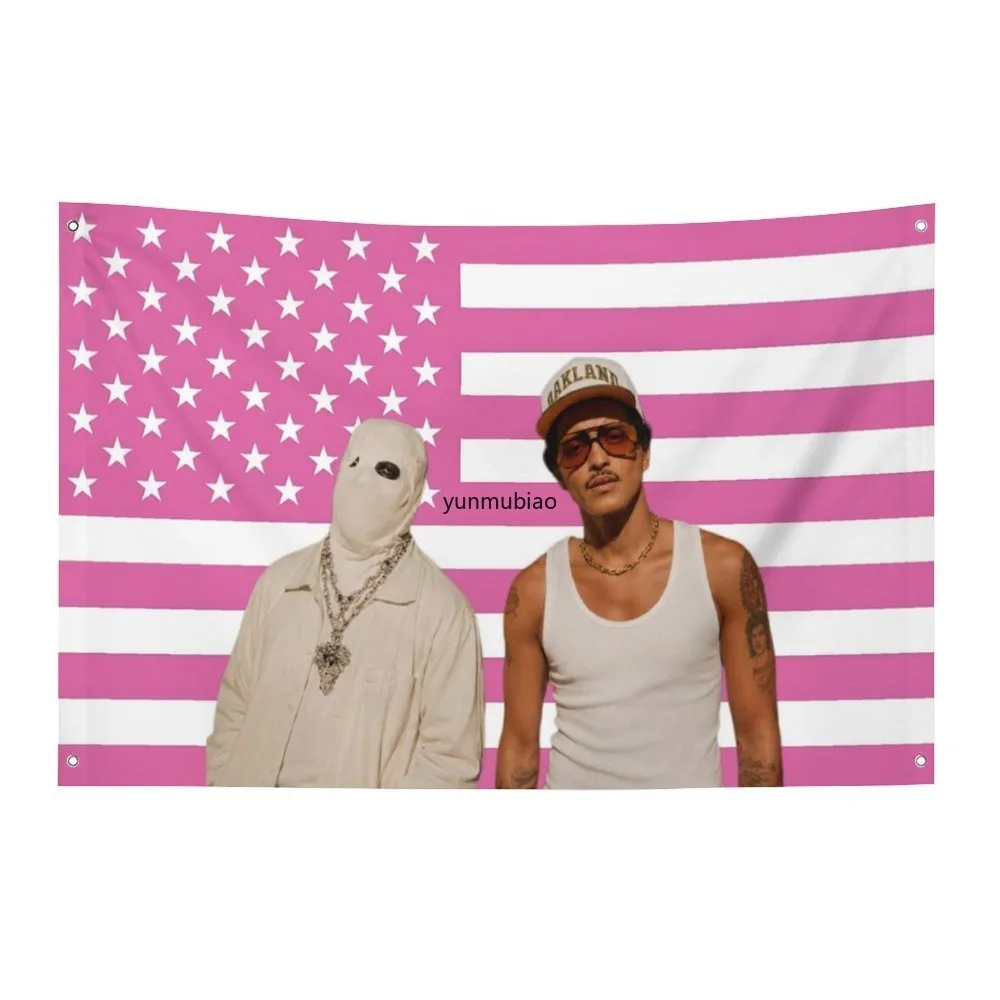 1pc Bruno Mars Anderson .Paak Silk Sonic Advertising Outdoor Decors Custom Flags for Bedrooms Decorative Home Objects Tapestry